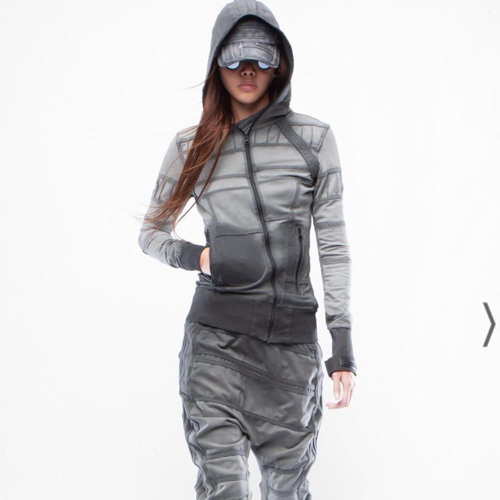 DEMOBAZA HOODY CRYSTALLIZE FIT W (zip front hoodie) XL NWT Tags